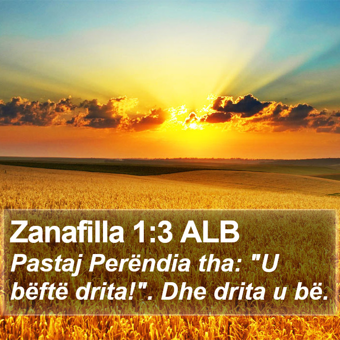 Zanafilla 1:3 ALB Bible Study