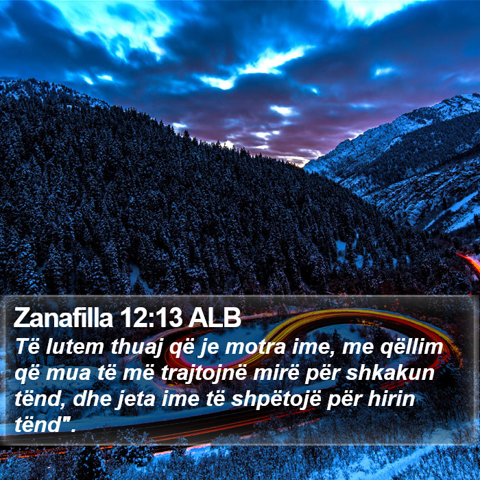 Zanafilla 12:13 ALB Bible Study