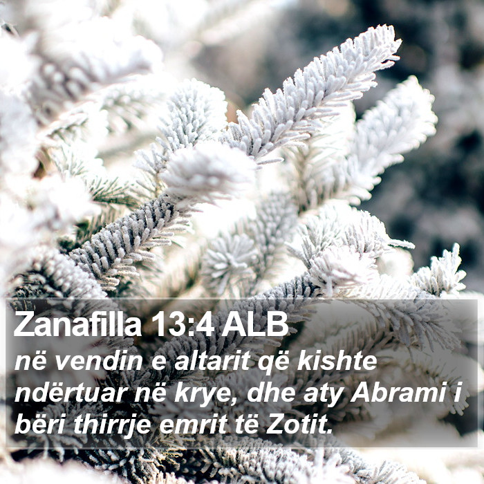 Zanafilla 13:4 ALB Bible Study