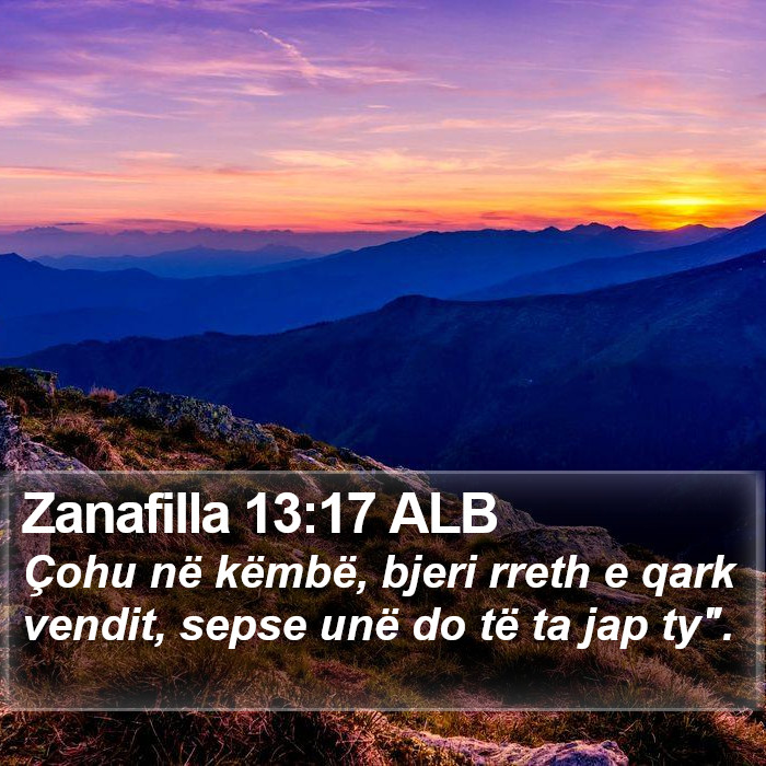 Zanafilla 13:17 ALB Bible Study