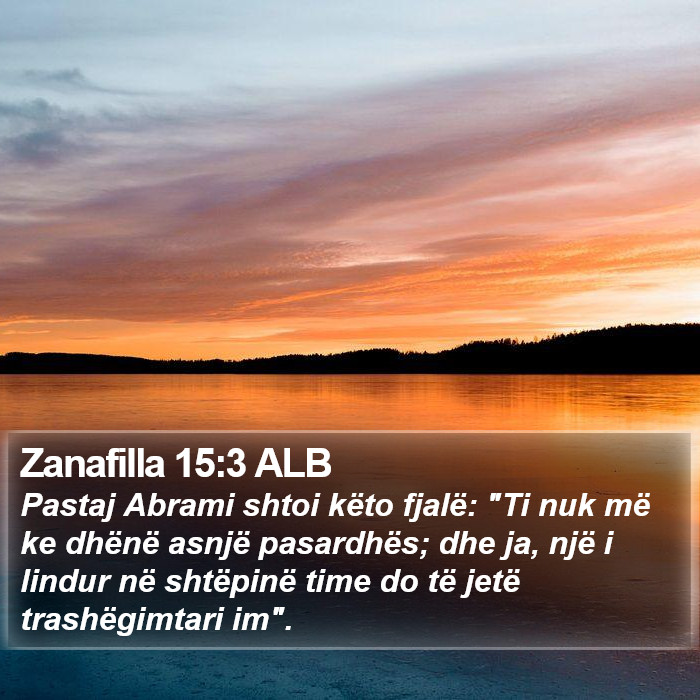 Zanafilla 15:3 ALB Bible Study