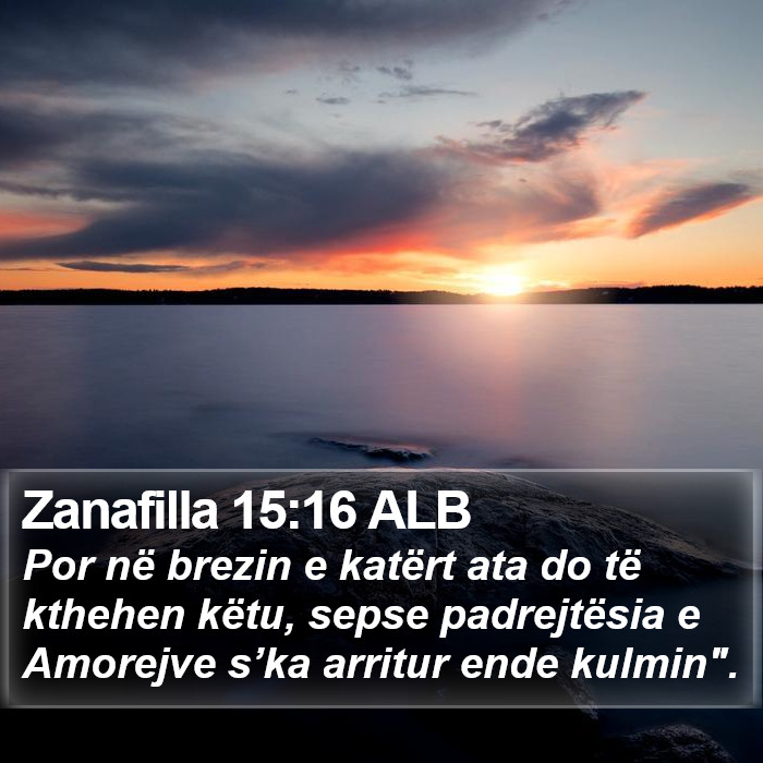 Zanafilla 15:16 ALB Bible Study