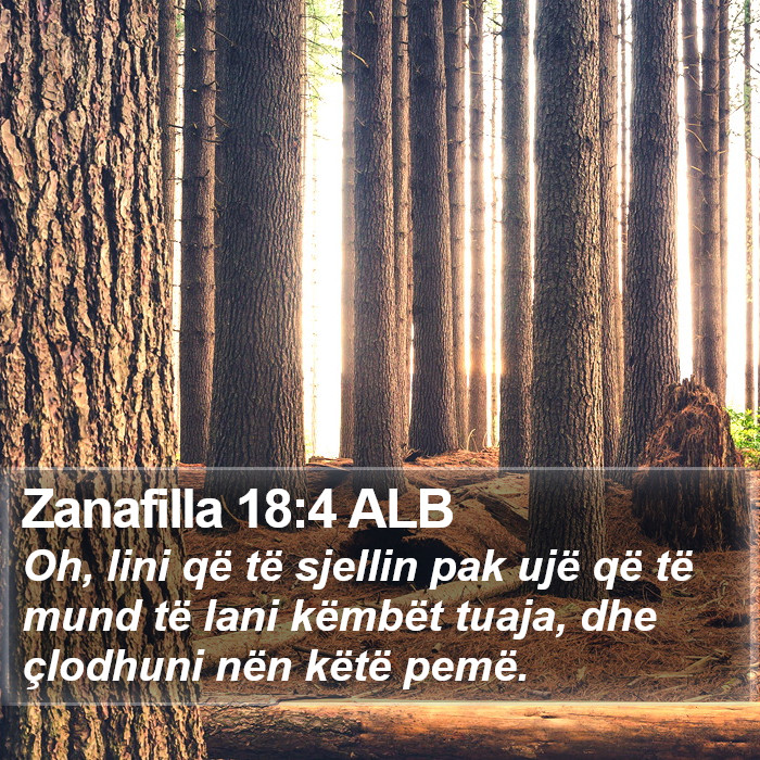 Zanafilla 18:4 ALB Bible Study