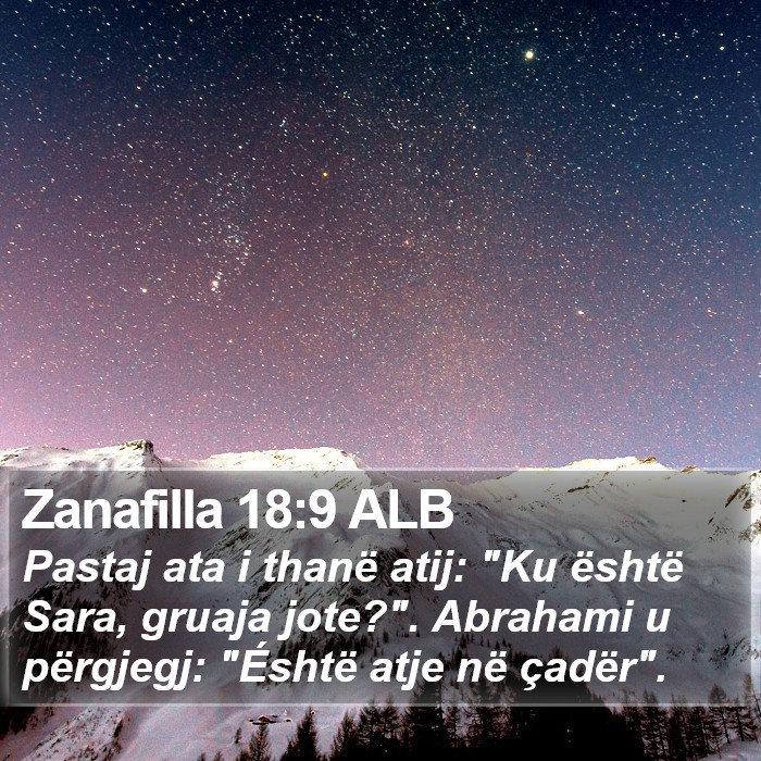 Zanafilla 18:9 ALB Bible Study
