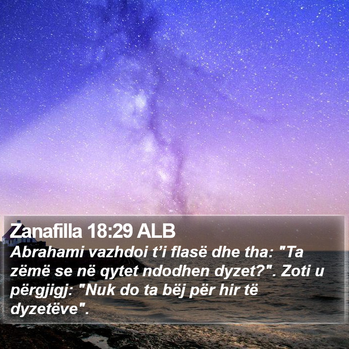 Zanafilla 18:29 ALB Bible Study