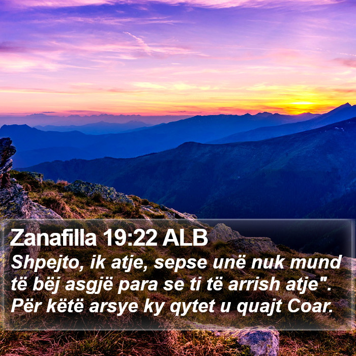 Zanafilla 19:22 ALB Bible Study