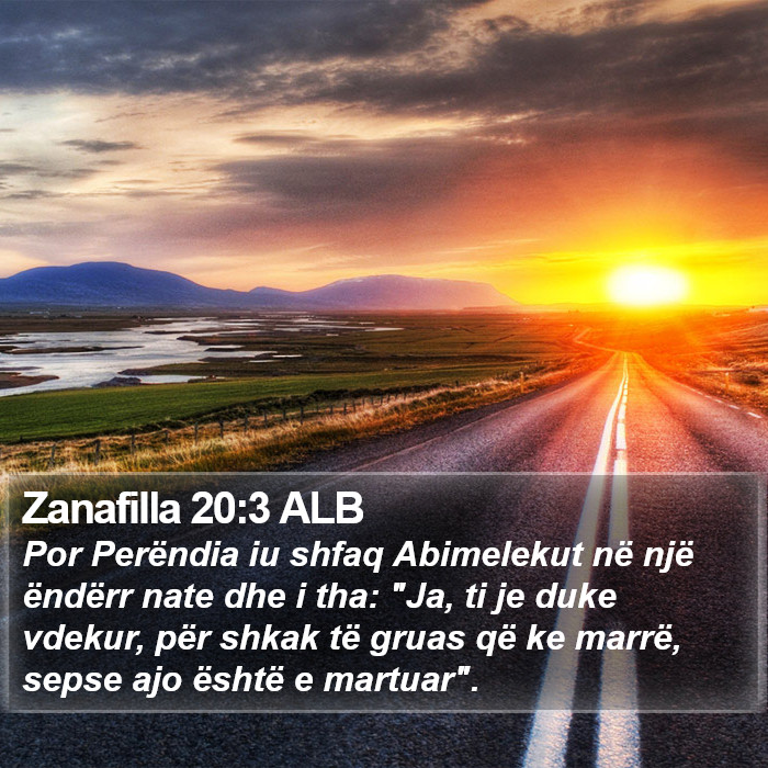 Zanafilla 20:3 ALB Bible Study