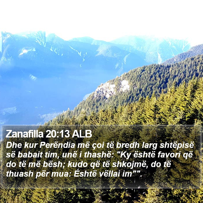 Zanafilla 20:13 ALB Bible Study