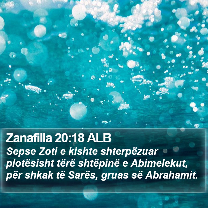 Zanafilla 20:18 ALB Bible Study