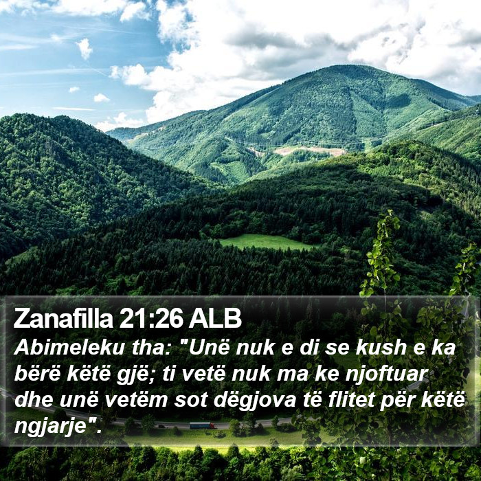 Zanafilla 21:26 ALB Bible Study