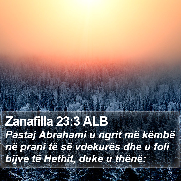 Zanafilla 23:3 ALB Bible Study