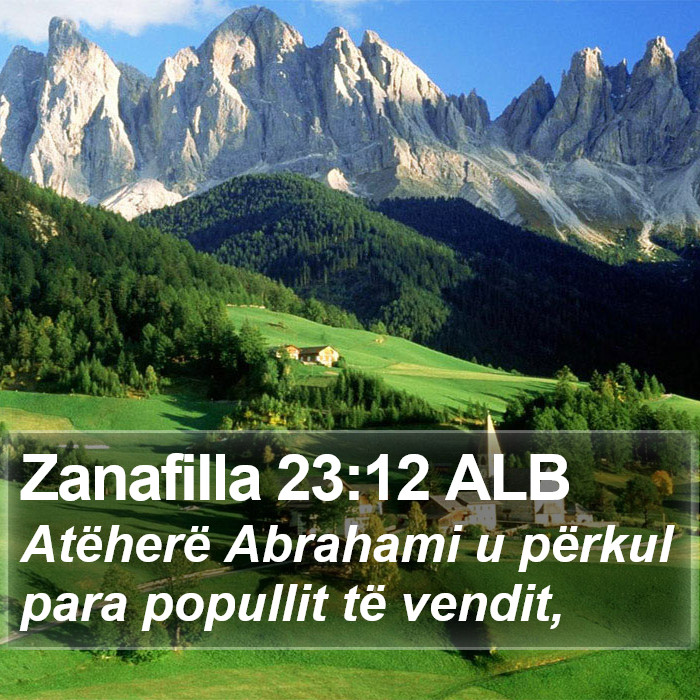 Zanafilla 23:12 ALB Bible Study