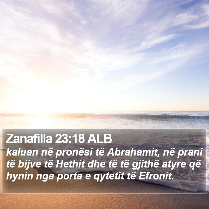 Zanafilla 23:18 ALB Bible Study