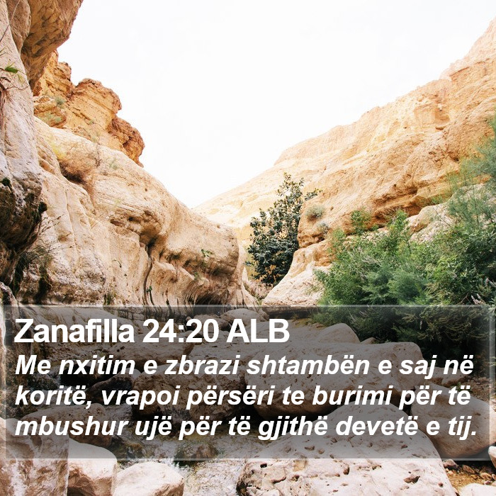 Zanafilla 24:20 ALB Bible Study