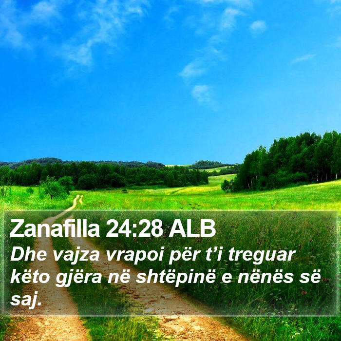 Zanafilla 24:28 ALB Bible Study