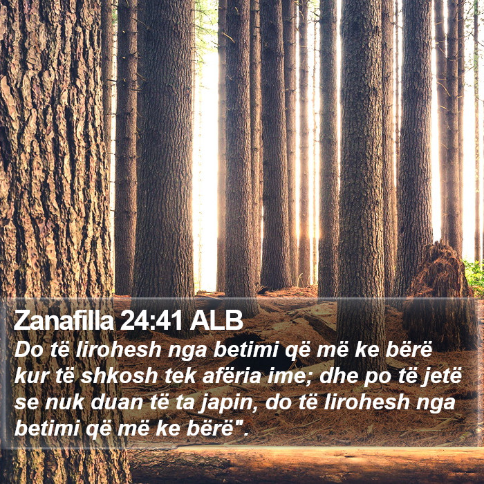 Zanafilla 24:41 ALB Bible Study