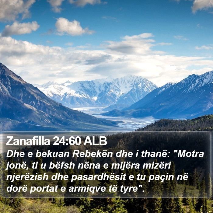 Zanafilla 24:60 ALB Bible Study