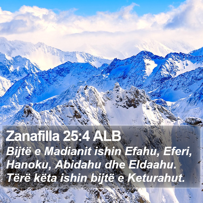 Zanafilla 25:4 ALB Bible Study