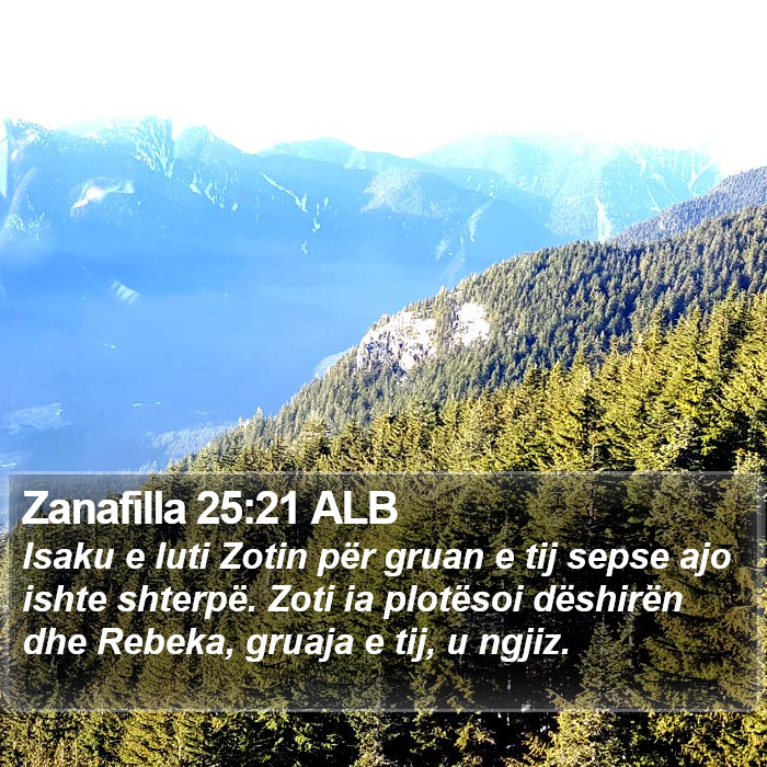 Zanafilla 25:21 ALB Bible Study