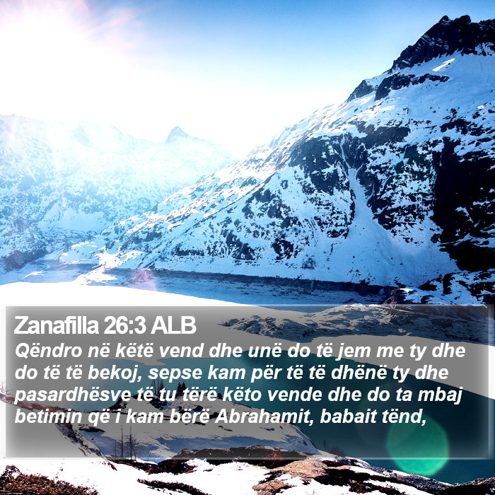 Zanafilla 26:3 ALB Bible Study