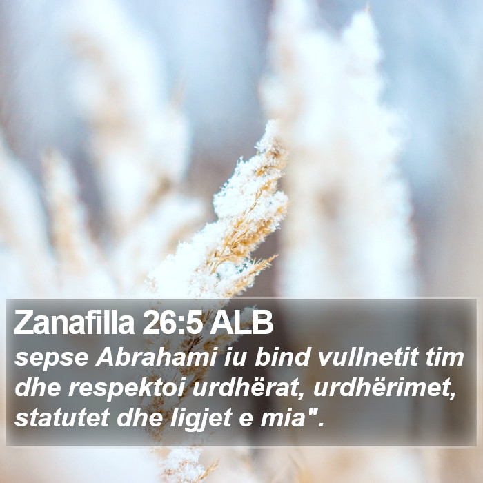 Zanafilla 26:5 ALB Bible Study