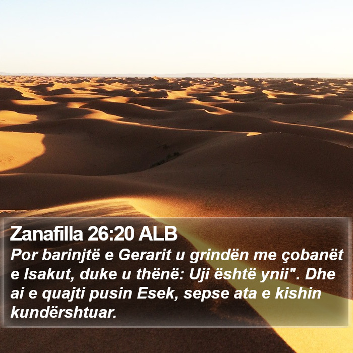 Zanafilla 26:20 ALB Bible Study