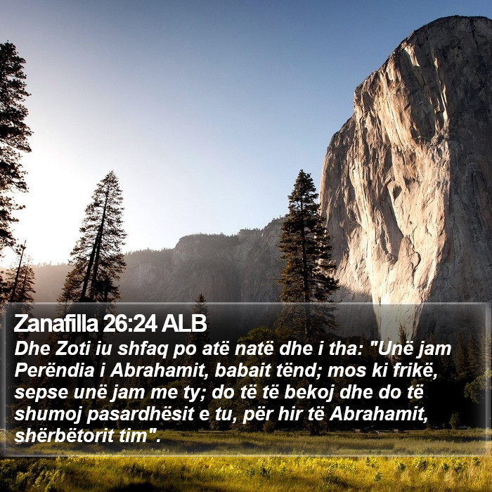 Zanafilla 26:24 ALB Bible Study