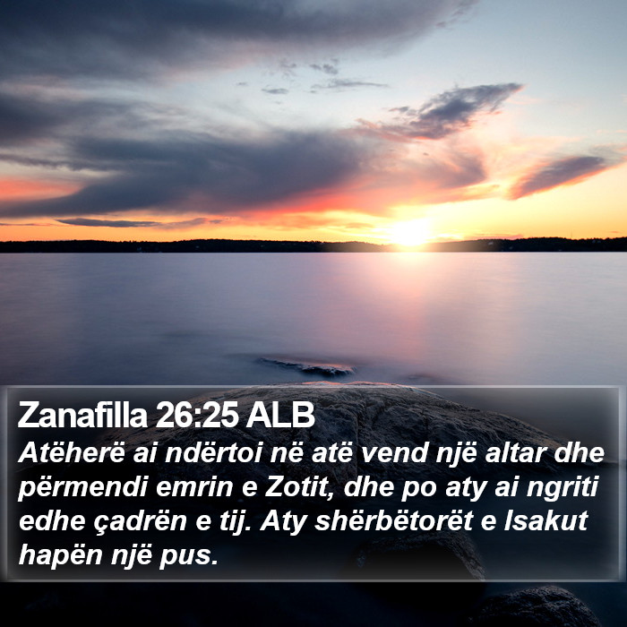 Zanafilla 26:25 ALB Bible Study