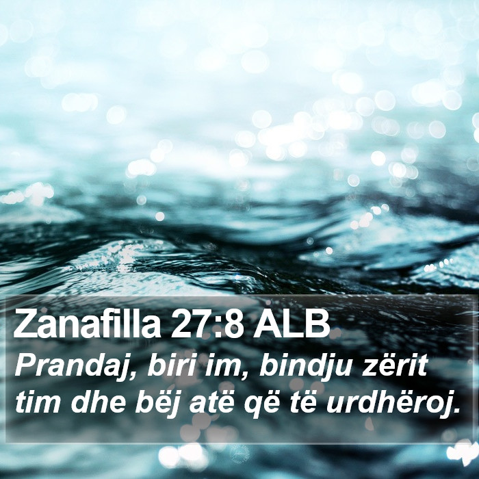 Zanafilla 27:8 ALB Bible Study