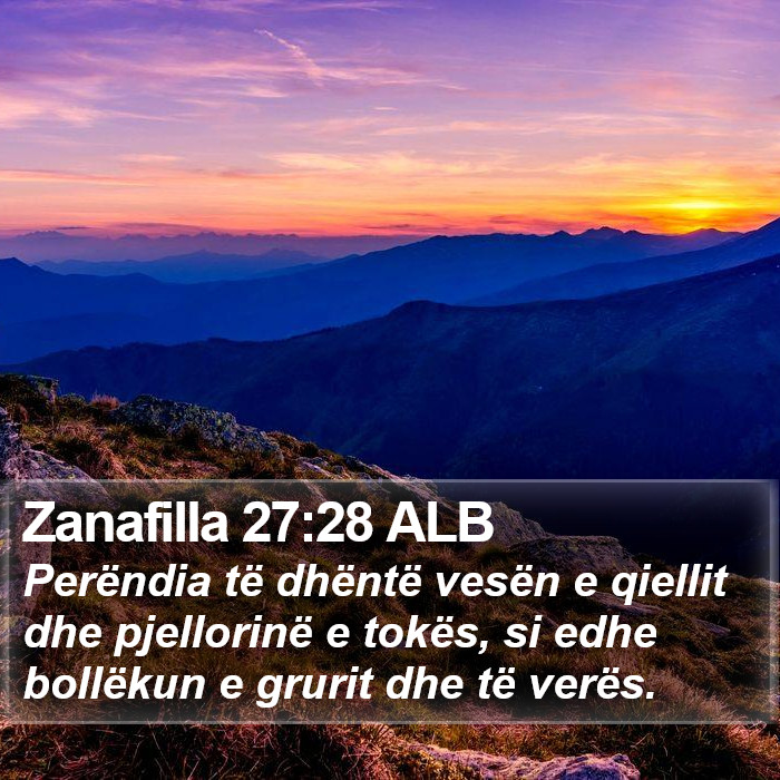 Zanafilla 27:28 ALB Bible Study