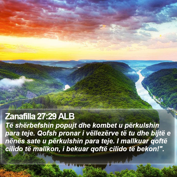 Zanafilla 27:29 ALB Bible Study