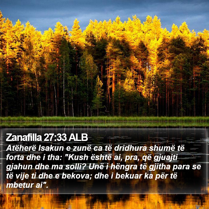 Zanafilla 27:33 ALB Bible Study