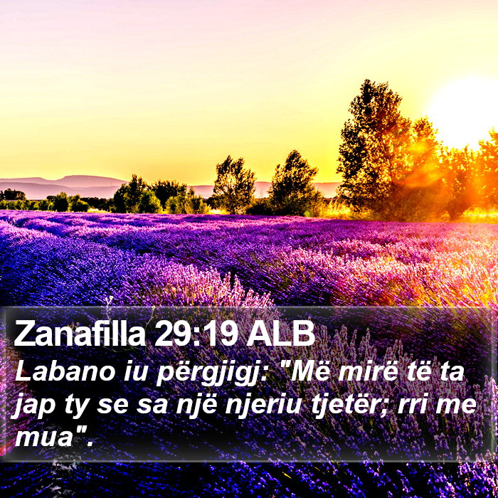Zanafilla 29:19 ALB Bible Study