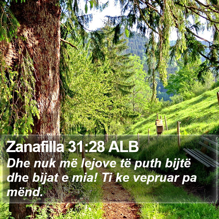 Zanafilla 31:28 ALB Bible Study