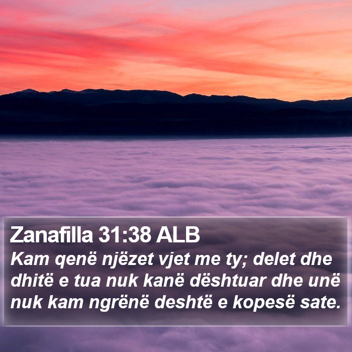 Zanafilla 31:38 ALB Bible Study