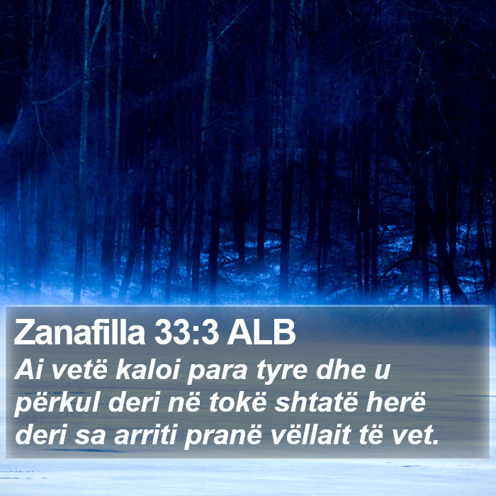 Zanafilla 33:3 ALB Bible Study