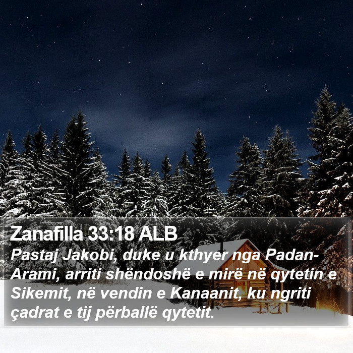 Zanafilla 33:18 ALB Bible Study