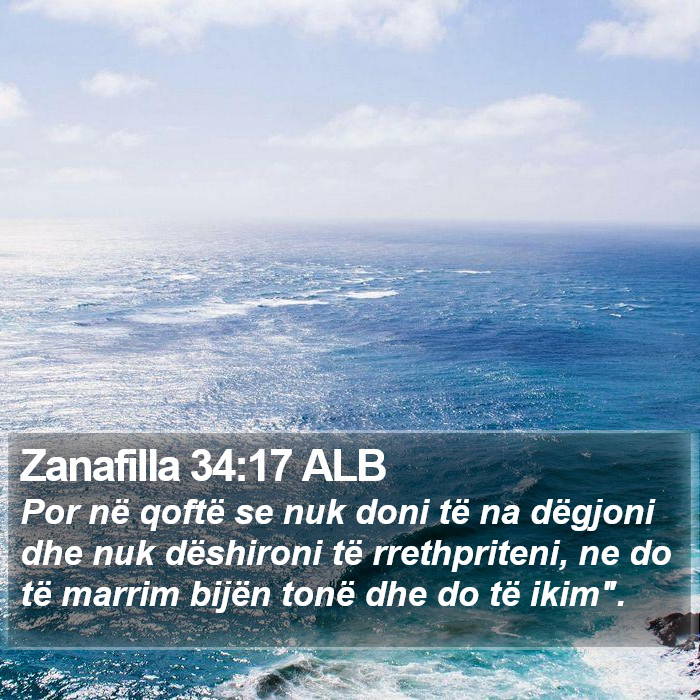 Zanafilla 34:17 ALB Bible Study