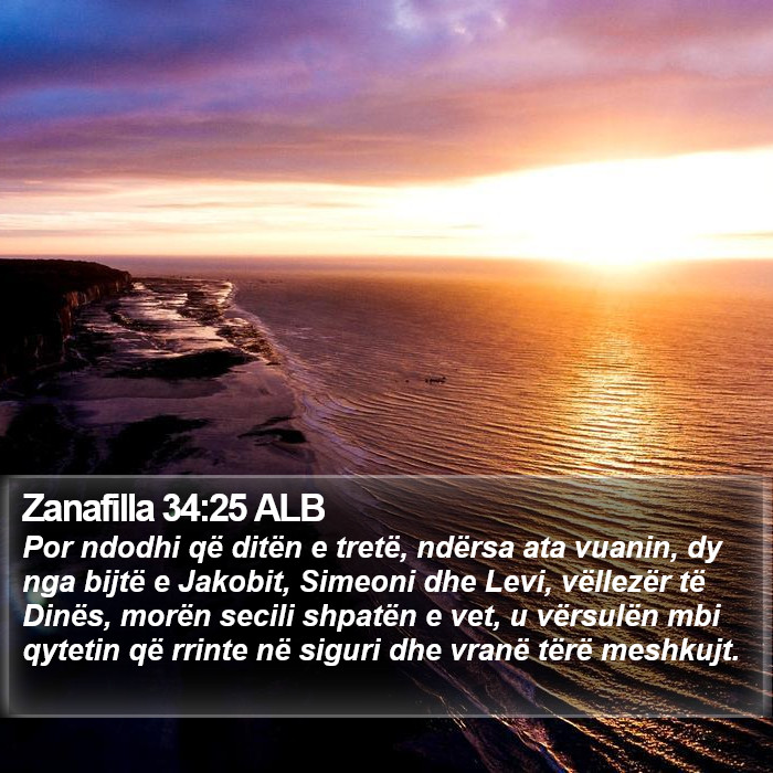 Zanafilla 34:25 ALB Bible Study