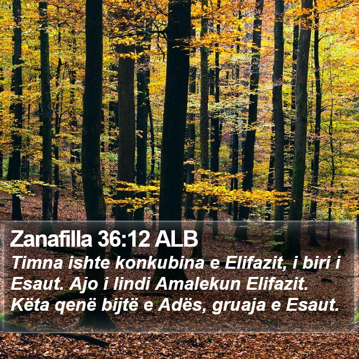 Zanafilla 36:12 ALB Bible Study