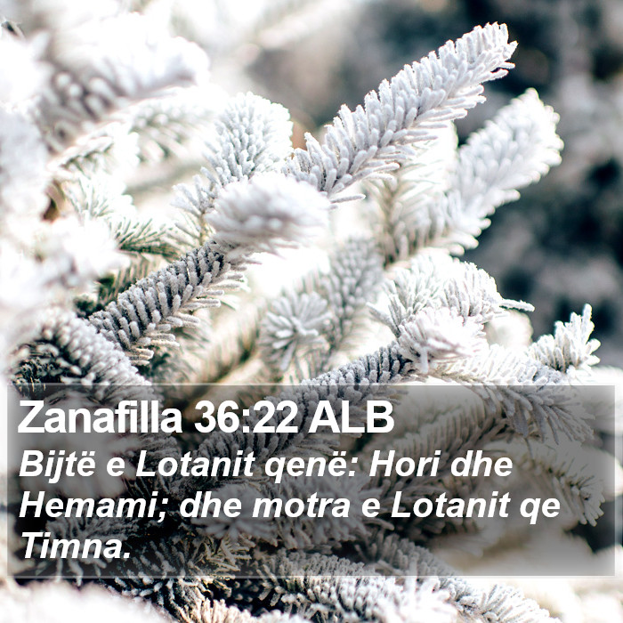 Zanafilla 36:22 ALB Bible Study