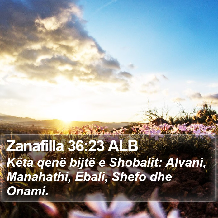 Zanafilla 36:23 ALB Bible Study