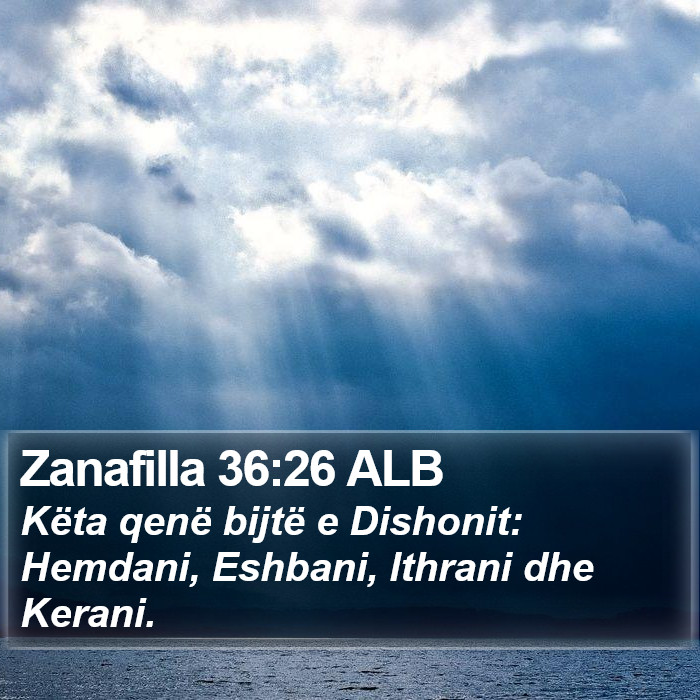 Zanafilla 36:26 ALB Bible Study