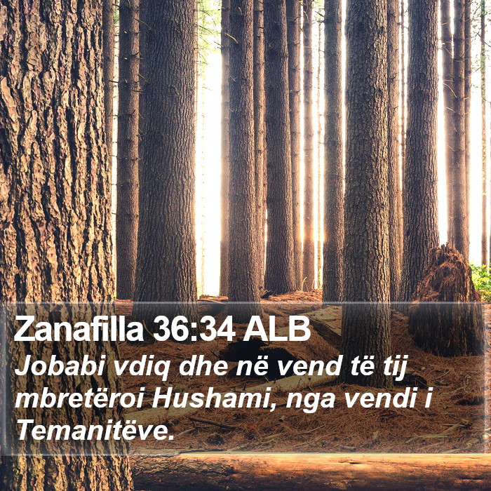 Zanafilla 36:34 ALB Bible Study