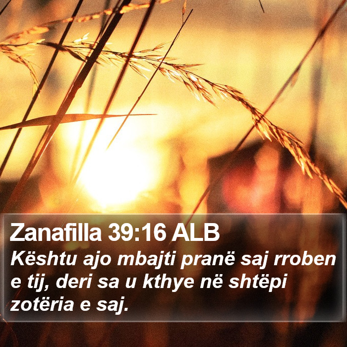 Zanafilla 39:16 ALB Bible Study