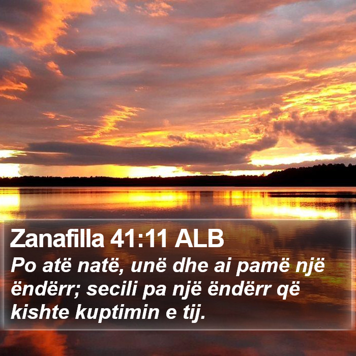 Zanafilla 41:11 ALB Bible Study