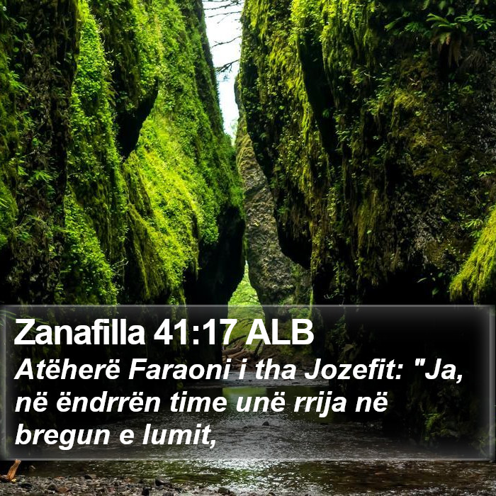 Zanafilla 41:17 ALB Bible Study