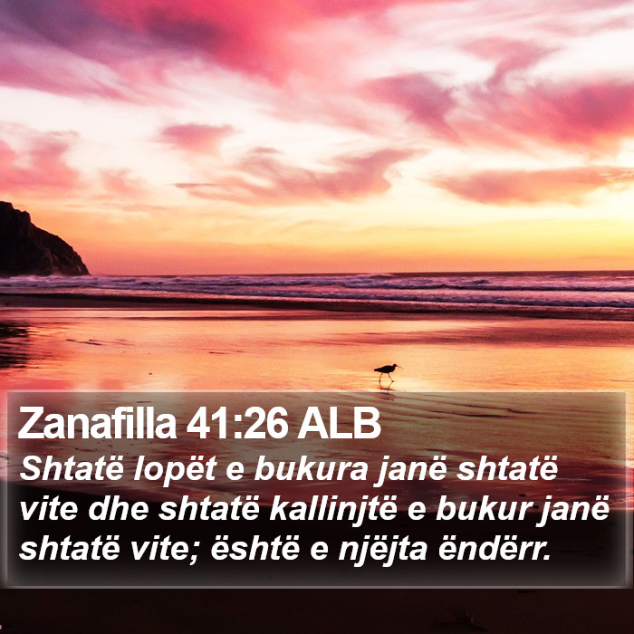 Zanafilla 41:26 ALB Bible Study