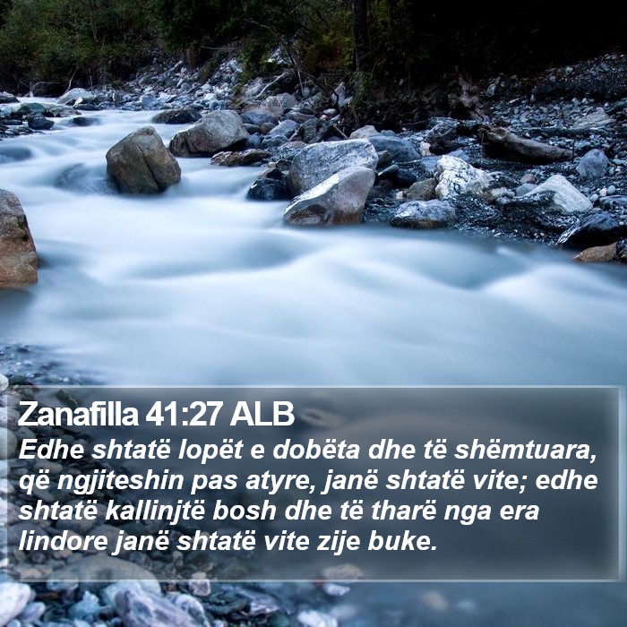 Zanafilla 41:27 ALB Bible Study