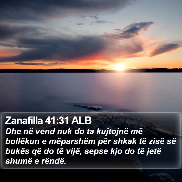 Zanafilla 41:31 ALB Bible Study